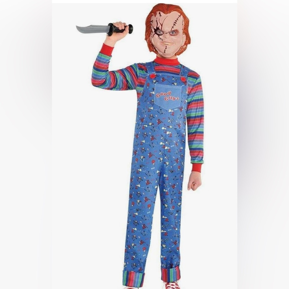 Chucky Halloween Costume 8/10 Chucky Mask, scary Halloween costume, Boys COSTUME